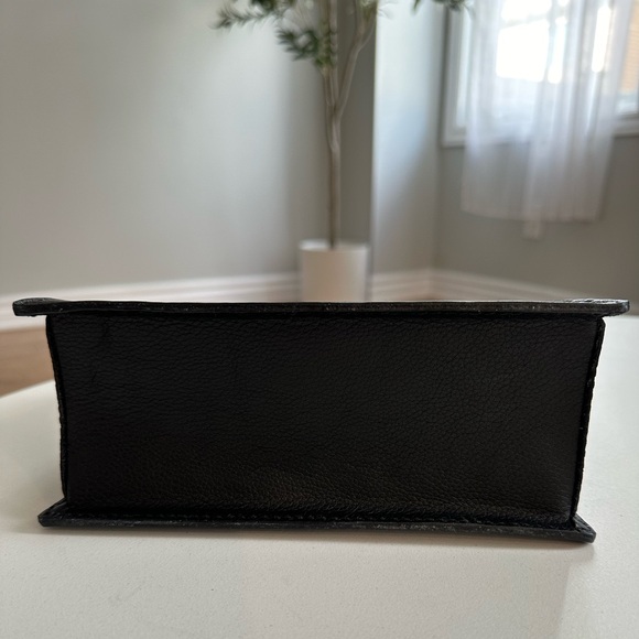 Mini Black Pebbled Leather Handbag - Picture 7 of 9